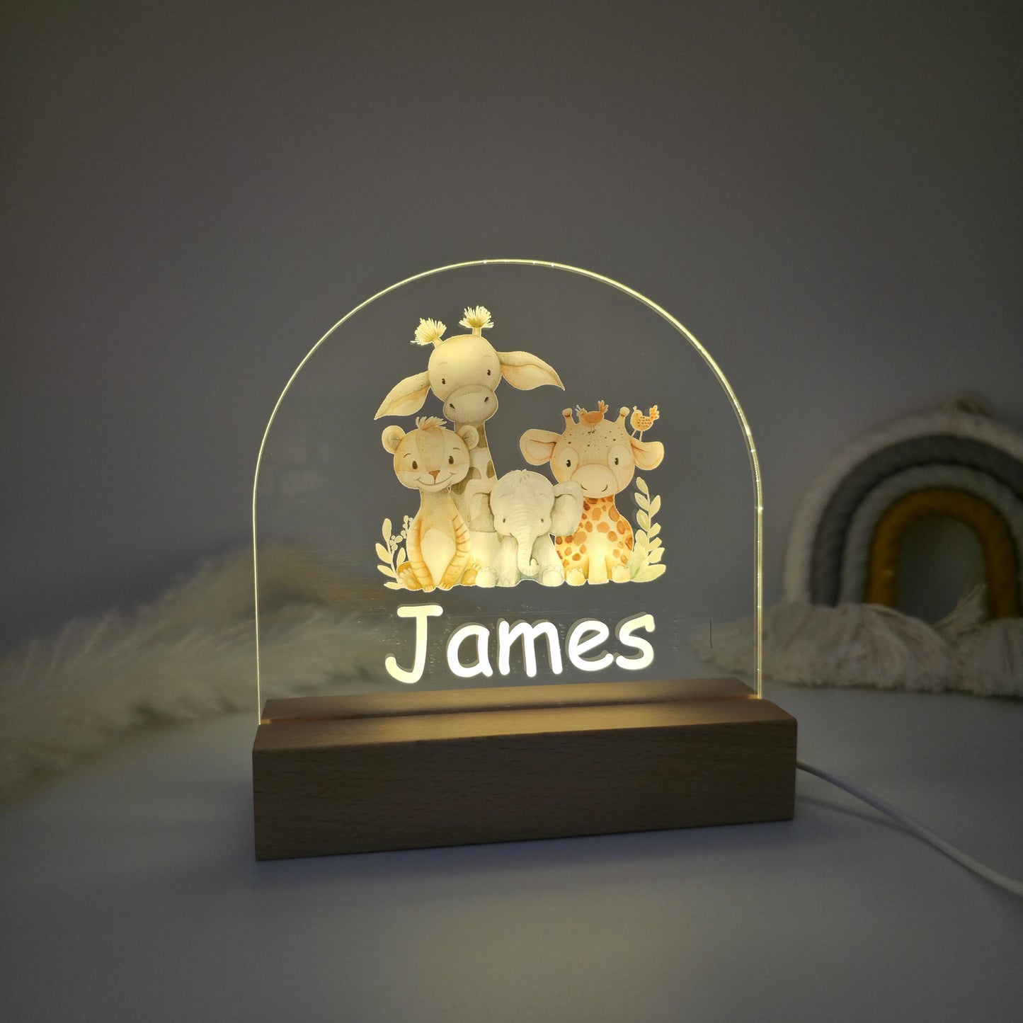 safari night light for kids bedrooms and nursery baby rooms