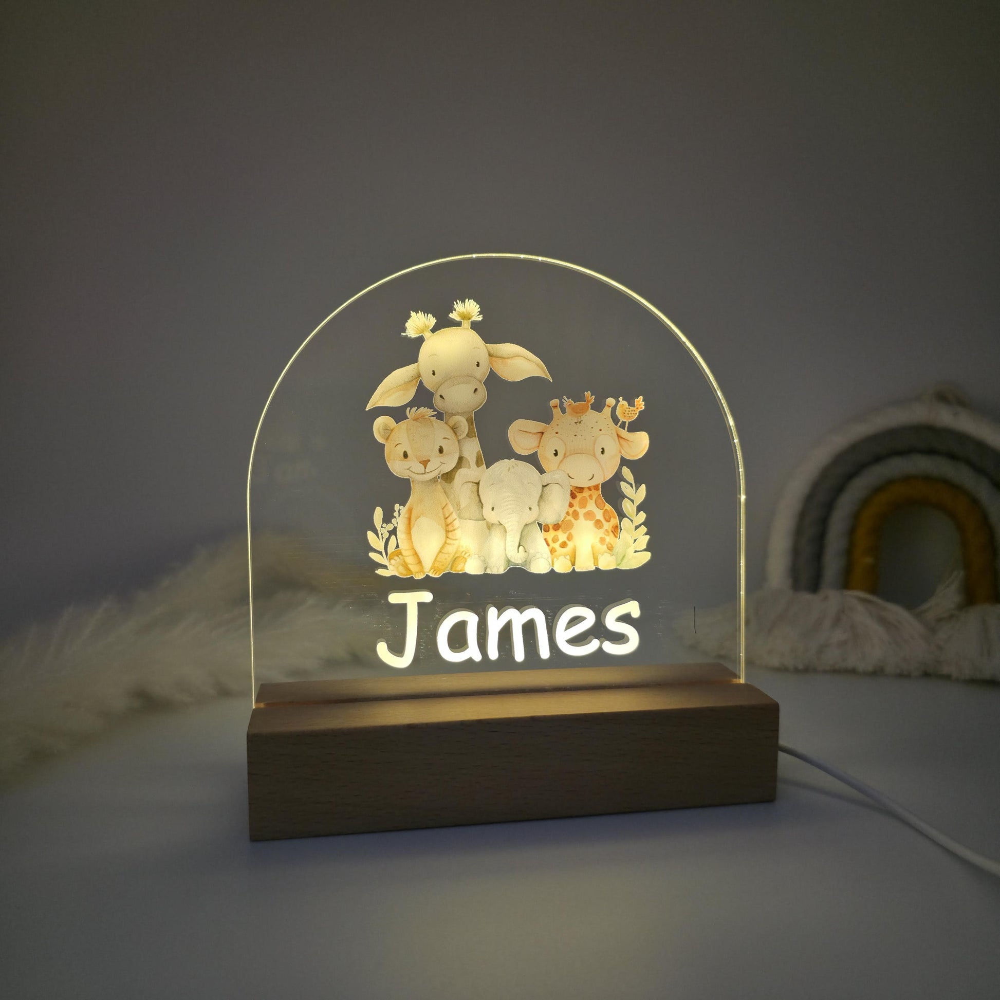 safari night light for kids bedrooms and nursery baby rooms