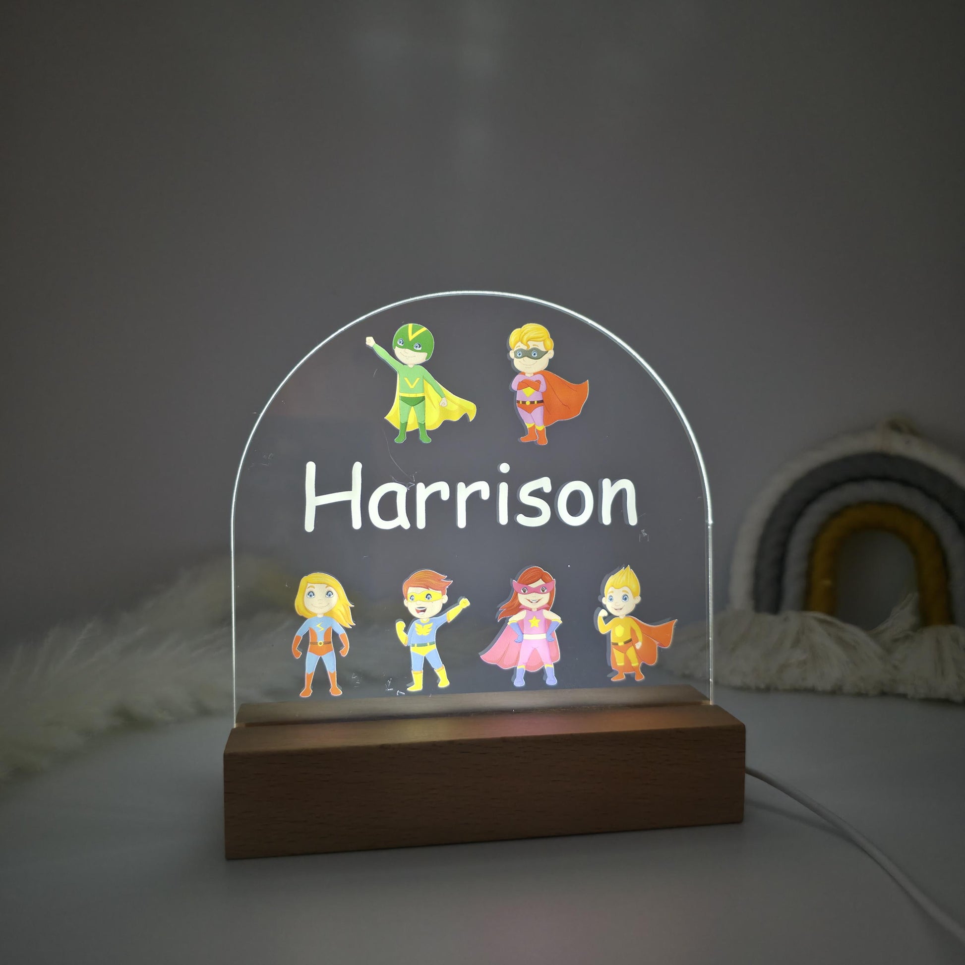 super hero night light for boys bedrooms