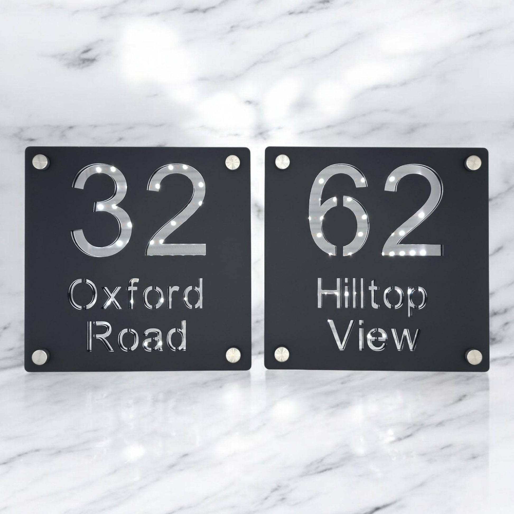 mirror house number signs modern contemporary decor for wall door