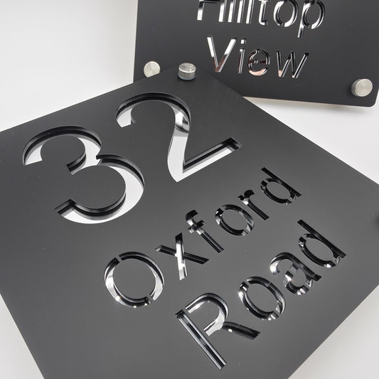 personalised house number signs plaques acrylic