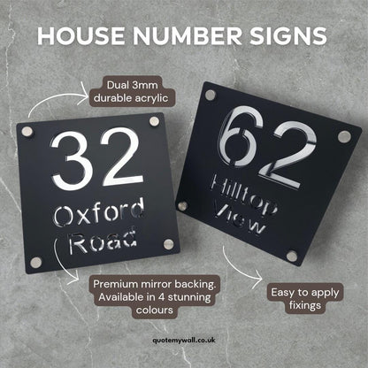 modern house signs brick wall home plaques house name office shop custom