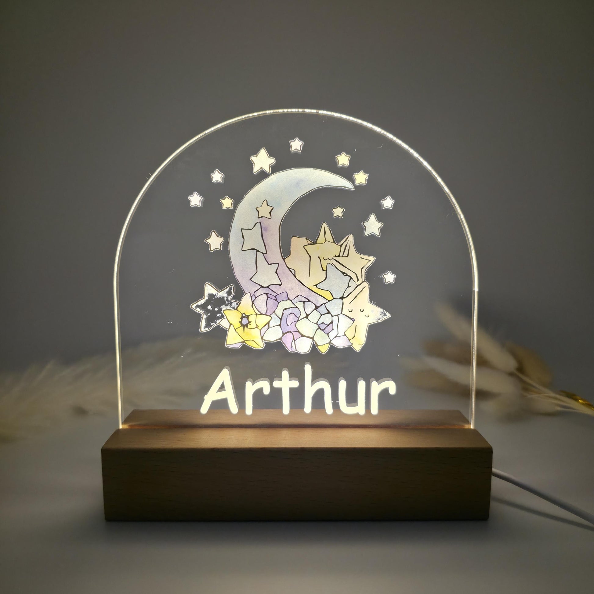 moon and stars night light for baby nursery kids rooms