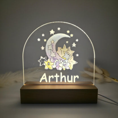moon and stars night light for baby nursery kids rooms