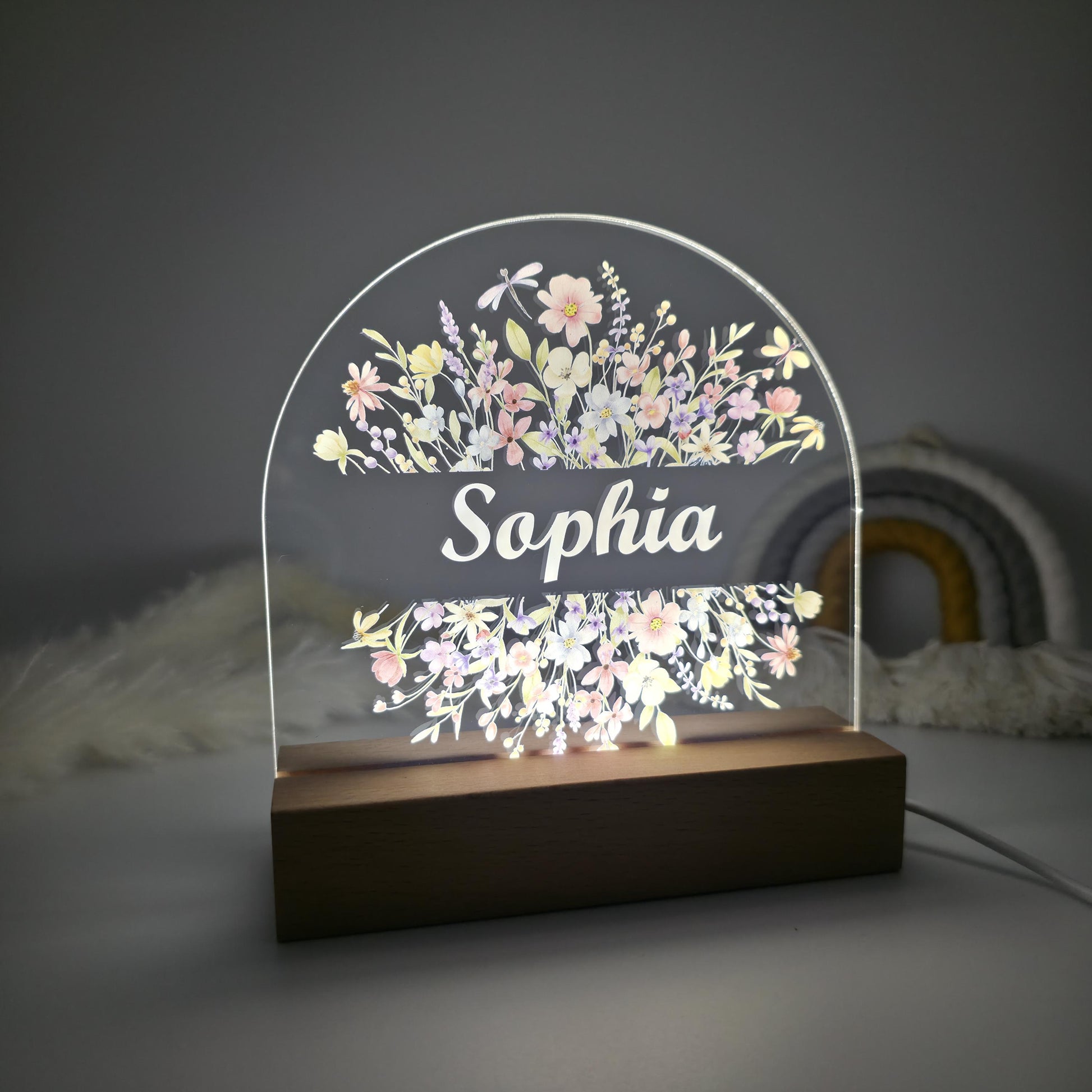 custom girls night light lamp for kids bedroom