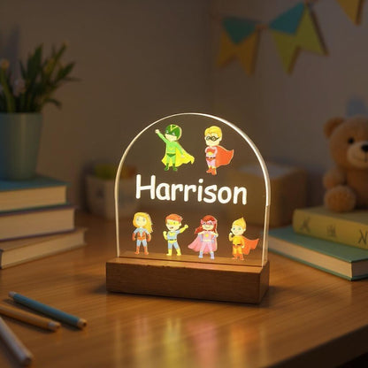 boys bedroom night light custom name