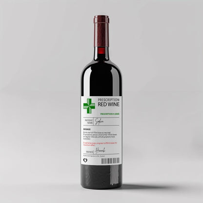 Customisable Red Wine Bottle Label – Ideal for Birthdays, Weddings, Christmas, and Secret Santa Gifts - Personalised Wine Sticker