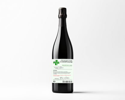 personalised champagne bottle label sticker for birthday gifts for her Christmas present customised