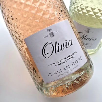 custom wine bottle prosecco label for birthday gift funny novelty