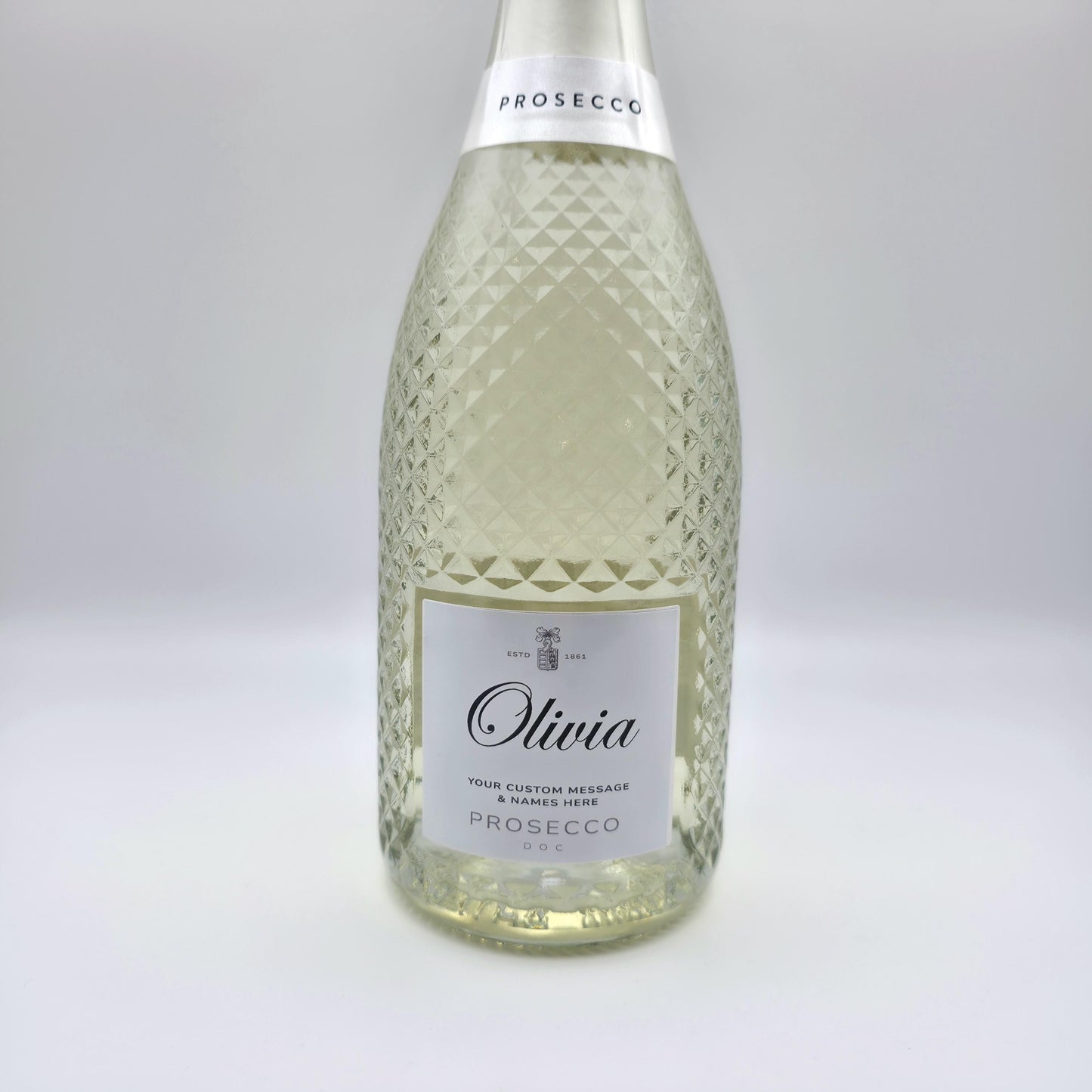 prosecco bottle personalised labels