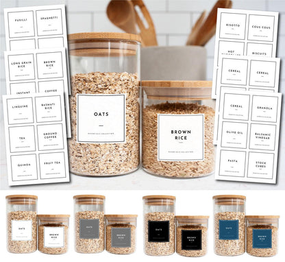pantry kitchen labels for jars containers stick waterproof stickers Quote My Wall