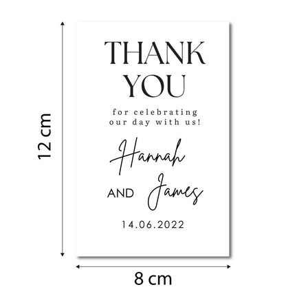 Personalised Names & Date Wedding Favours Table Wine Bottle Label Sticker Customised