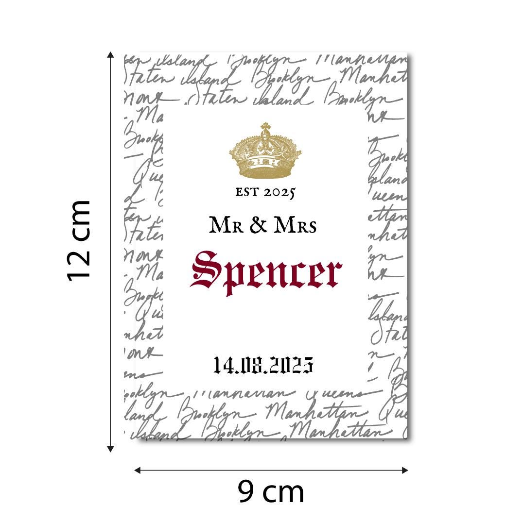 Customised Wedding Wine Bottle Table Label Classic Stickers For Wedding Gift