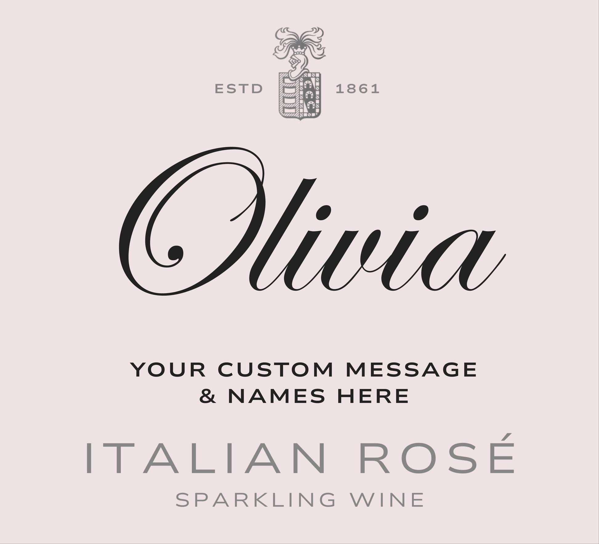 Freixenet personalised bottle labels