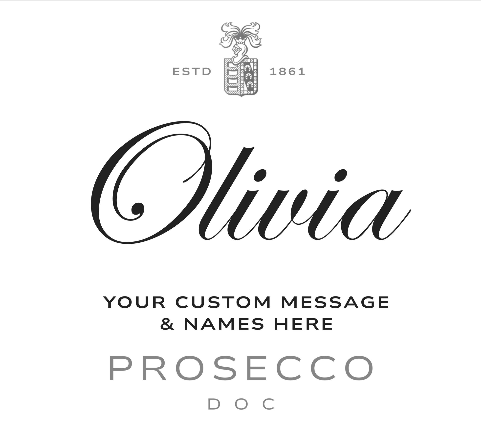 Freixenet prosecco bottle label stickers personalised