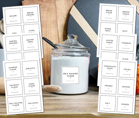 baking labels pantry stickers for kitchen organisation peel and stick self adhesive