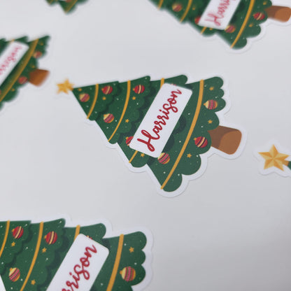 peel and stick gift sticker for christmas presents
