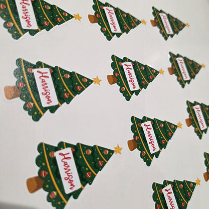 name label stickers for christmas presents gift wrap customised personalised