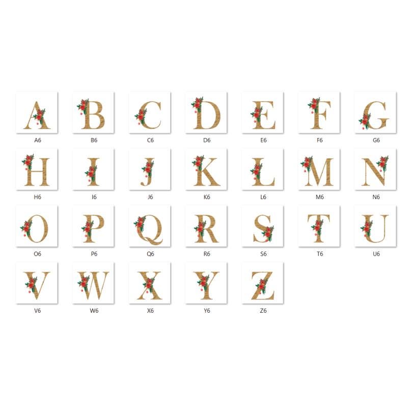 Personalised Christmas Wrapping Paper, Custom Name and Initial 90gsm Matte Gift Wrap
