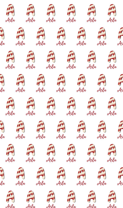 Personalised Christmas Wrapping Paper Initial & Name Kids Children Friends Family Custom Gift Wrap