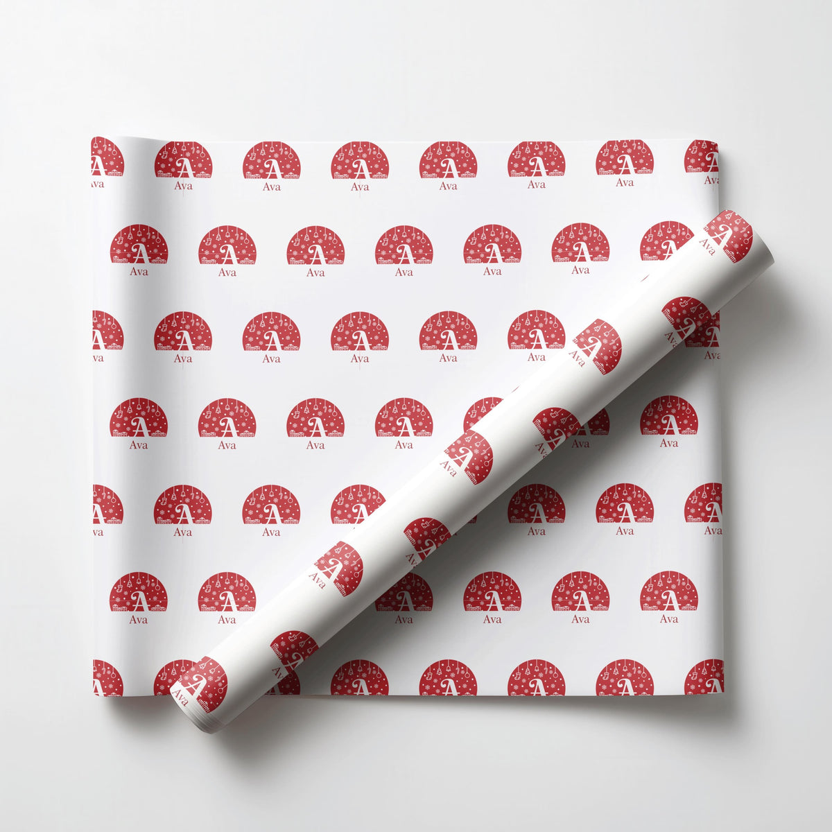 Personalised Christmas Wrapping Paper | Custom Name & Initial Gift Wrap For Kids Family Friends