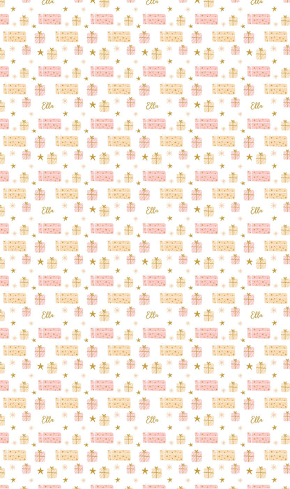 Personalised Christmas Present Wrapping Paper | Custom Name Xmas Gift Wrap For Kids & Family