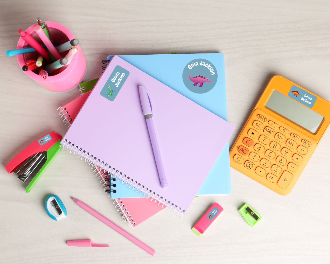childrens school name labels for stationery pencils pencil case ruler belongings