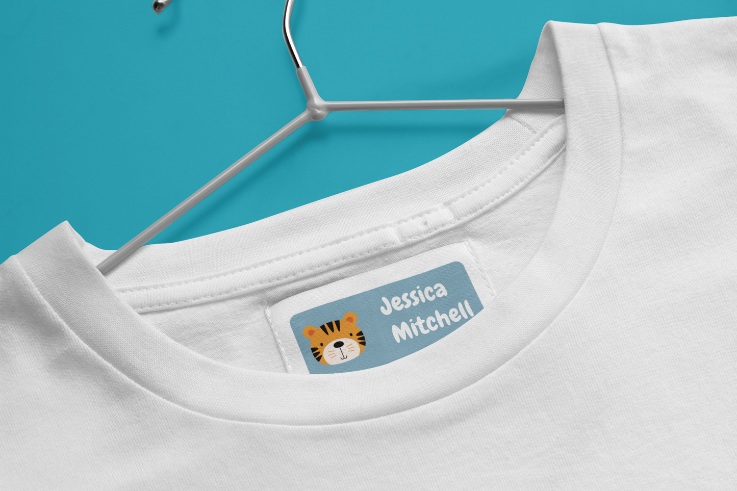 84 Stick On Animal Personalised Clothing Labels For School Children