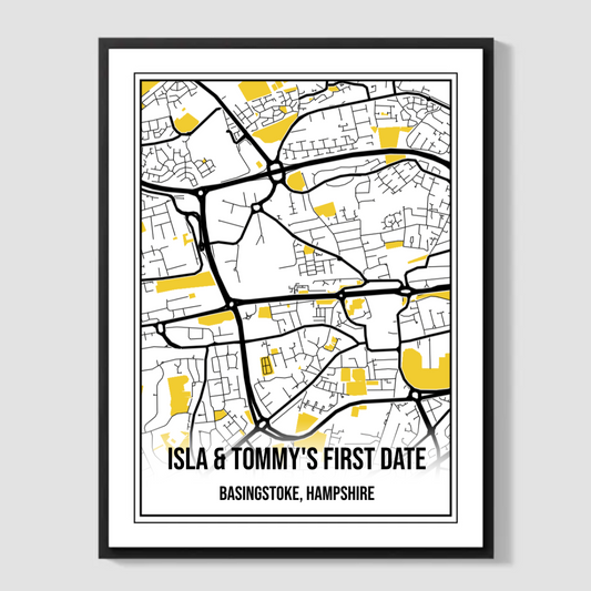 Border Personalised Street Map Print Poster Design
