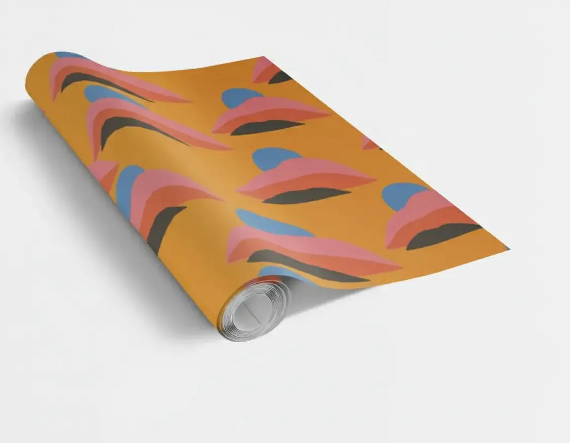 Abstract Mountain Scene Sunrise Vinyl Furniture Sticker