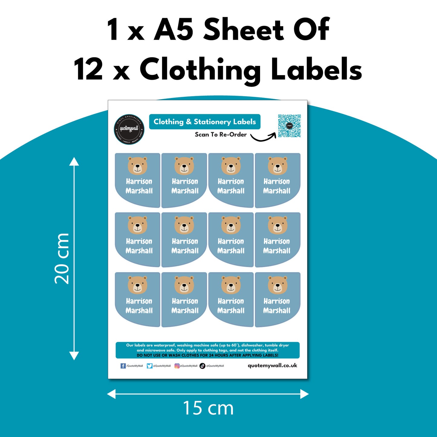 Stick On Shoe Name Labels