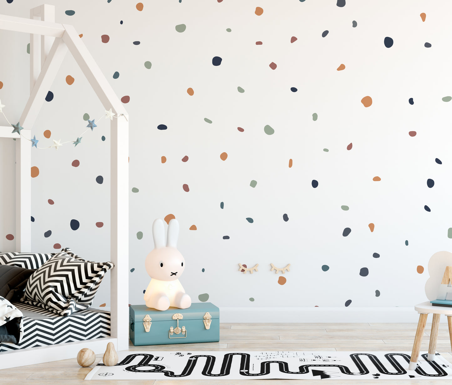 Boho Chic Polka Dot Wall Stickers Decals