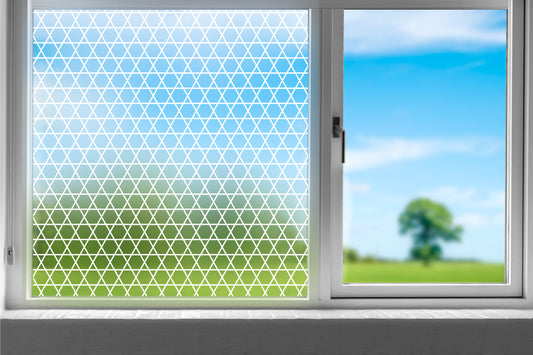 Star Cross Pattern Frosted Window Privacy Glass