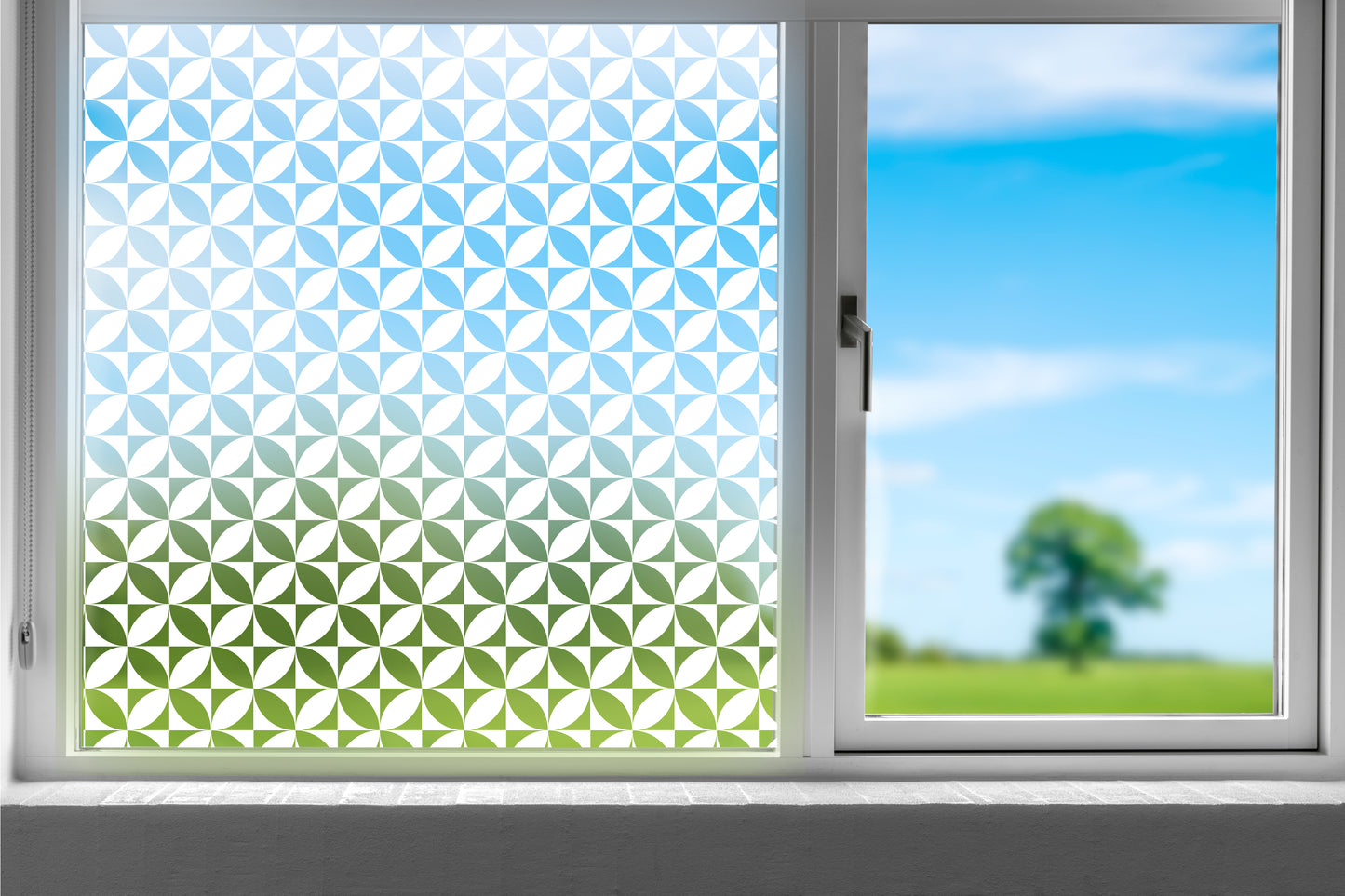 Petal Circle Decorative Frosted Window Privacy Film