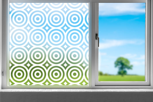 Target Circles Frosted Window Privacy Film