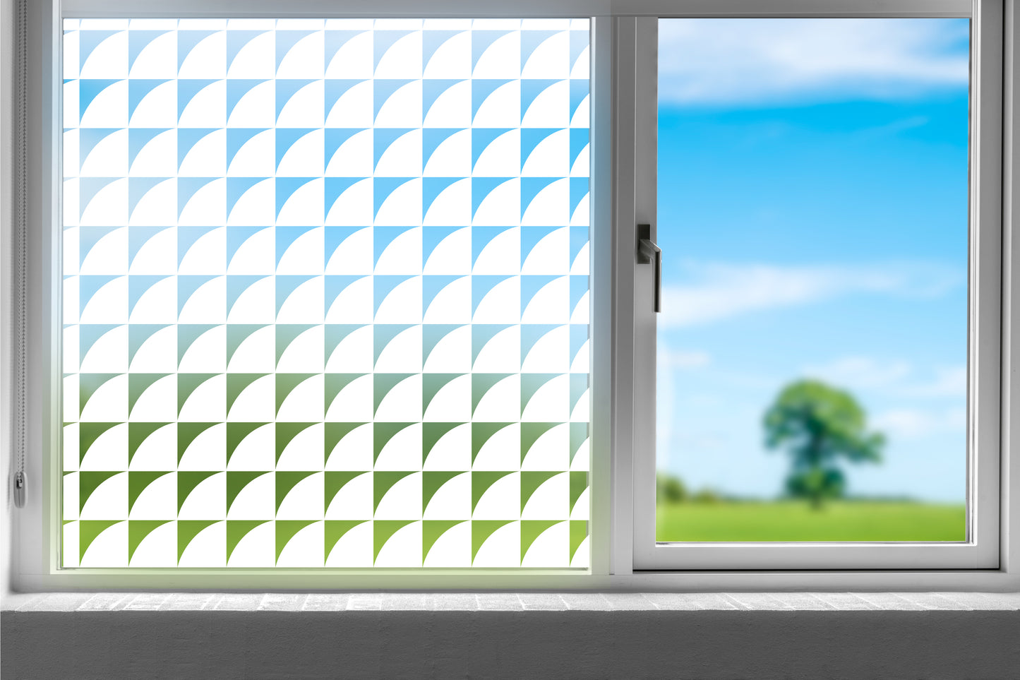 Quadrant Circles Frosted Window Privacy Film