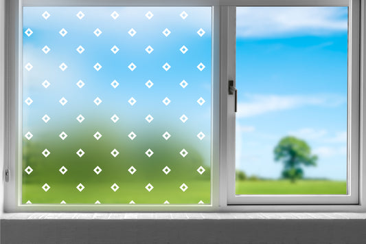 Mini Square Cube Privacy Frosted Glass Window Film