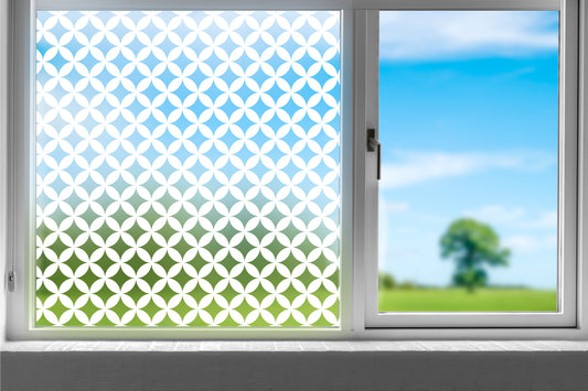Circle Quarters Frosted Glass Film