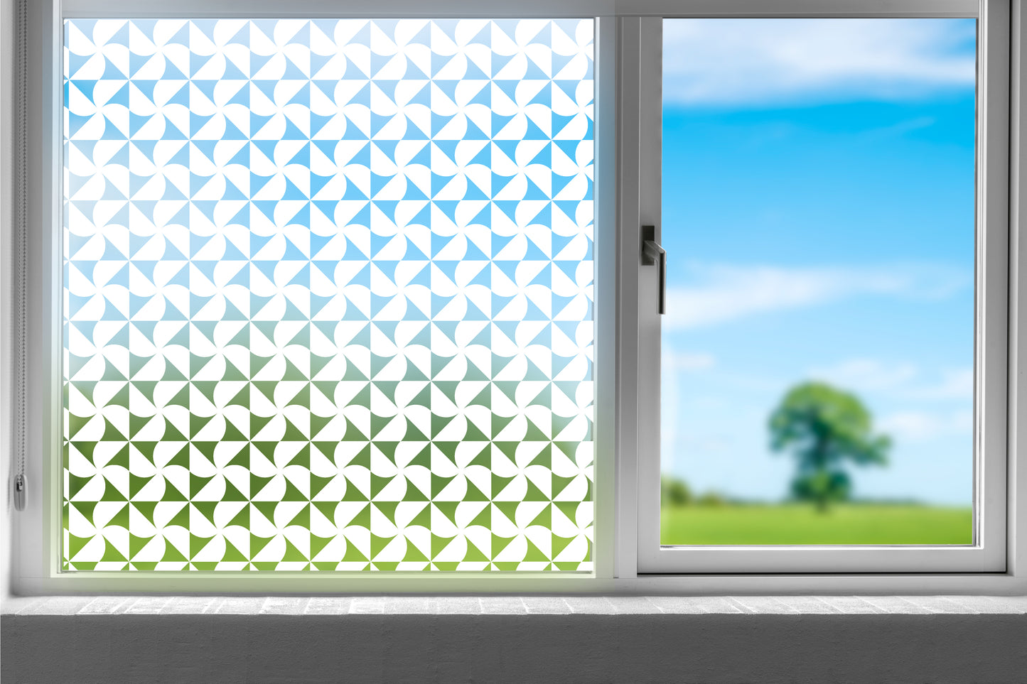 Pinwheel Privacy Frosted Window Film