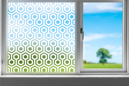 Chunky Hexagon Frosted Window Privacy Glass Film