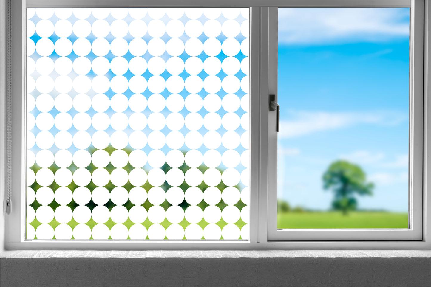 Circles Clear Window Cling Privacy Film