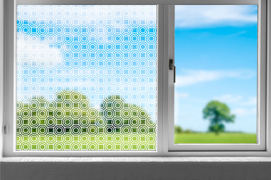 Circular Pattern Clear Window Privacy Glass Film