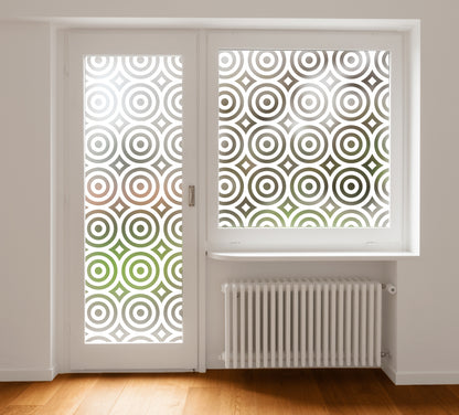 Target Circles Frosted Window Privacy Film