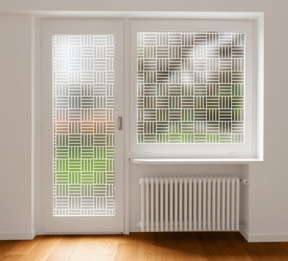 Brick Slip Design Frosted Window Privacy Film