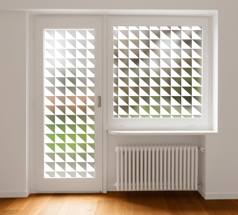 Triangle Geometric Decorative Frosted Window Cling Film