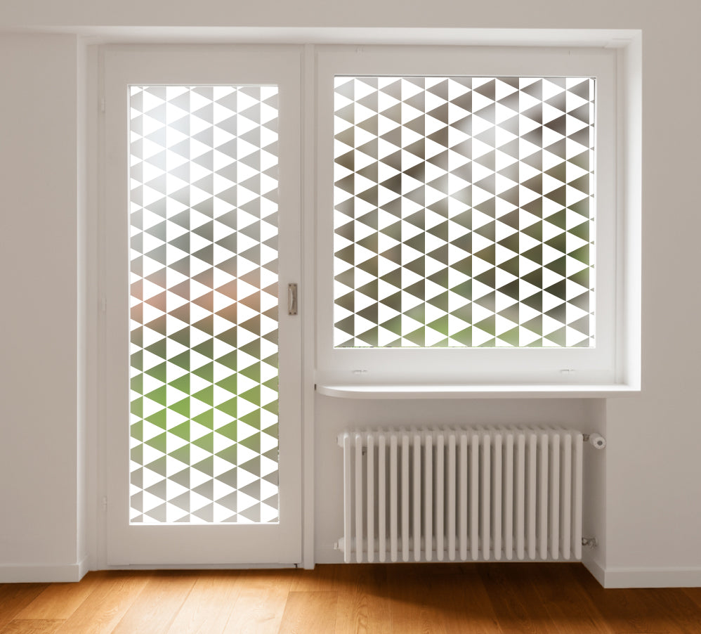 Horizontal Triangle Decorative Frosted Window Privacy Film