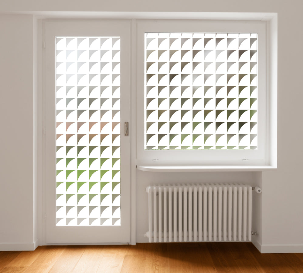 Quadrant Circles Frosted Window Privacy Film