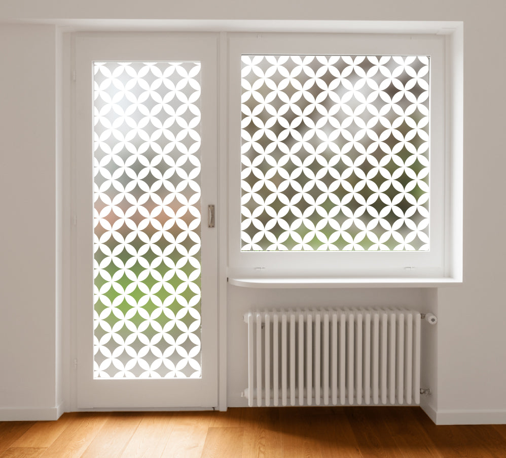 Circle Quarters Frosted Glass Film