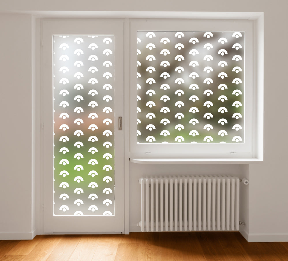 Chunky Arch Spot Rainbow Frosted Window Privacy Glass Film