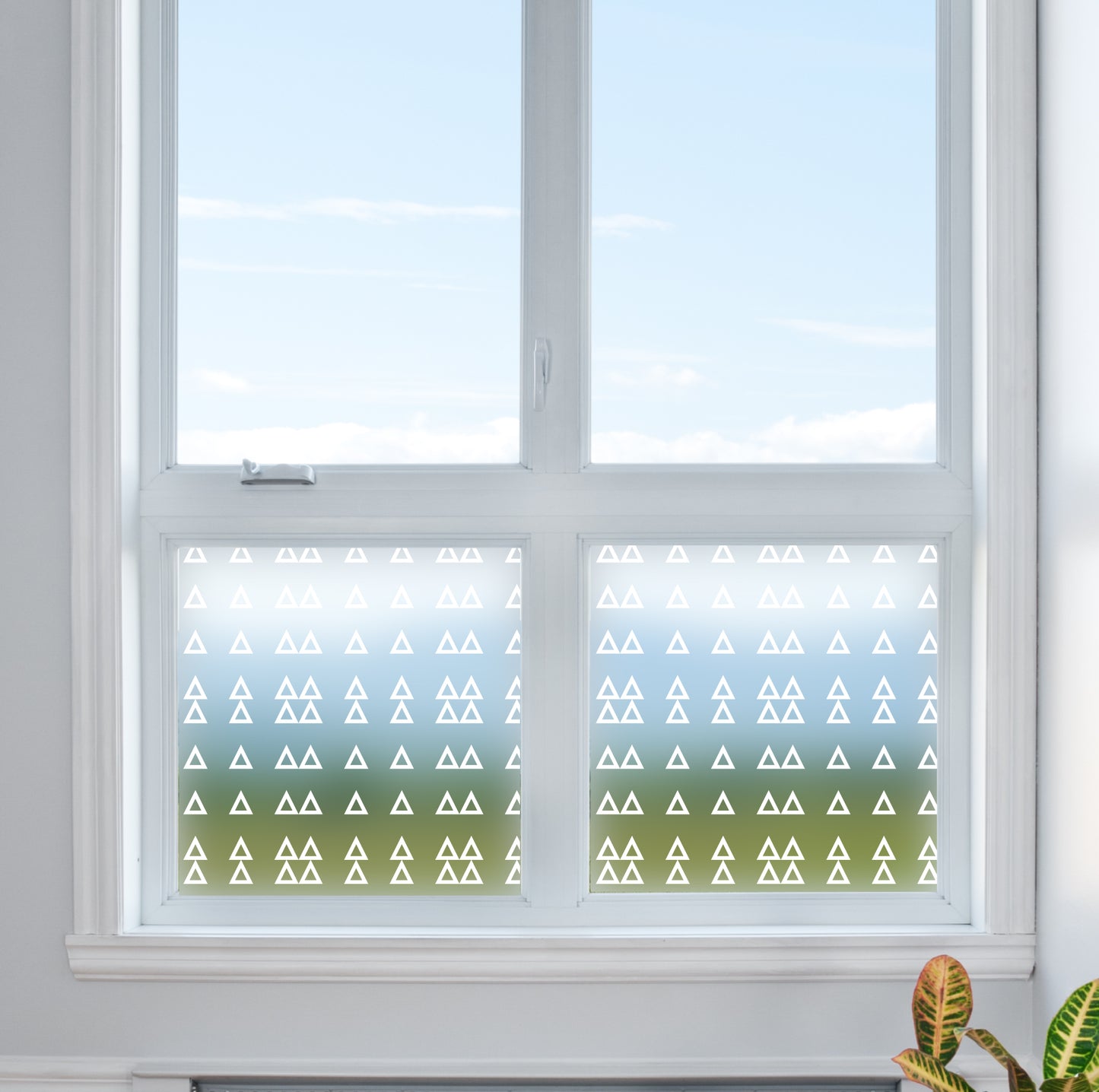 Mini Outline Triangles Decorative Frosted Window Privacy Film